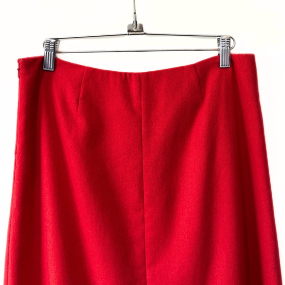 Club Monaco Wool Pleated Skirt Red Size 4 - Picture 6 of 7